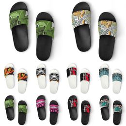 Custom Shoes PVC Slippers Men Women DIY Home Indoor Outdoor Sneakers Customised Beach Trainers Slip-on color182