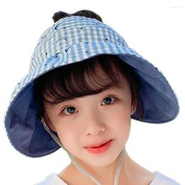 Hats Summer For Kid Beach Straw Hat Big Edge Empty Top Sun Cap Wide Brim Floppy