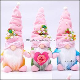 Other Festive Party Supplies Mothers Day Dwarf Gift Spring Flowers Gnome Easter Birthday Doll Home Festival Desktop Decor 668 S2 D Dhrpj