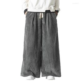Men's Pants Vintage Men Corduroy Harajuku Mens Solid Colour Wide Leg Harem Streetwear Casual Jogging Trousers Oversized 5XL