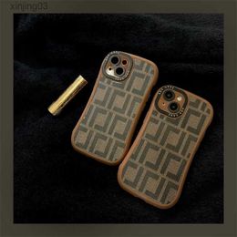 Iphone Fashion Phone Case Phones Cases Luxury Designer Full Letter Print Classic Leather Unisex 13 11 12 Pro Max 7 8 X Xs xinjing03