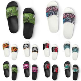 Custom Shoes PVC Slippers Men Women DIY Home Indoor Outdoor Sneakers Customised Beach Trainers Slip-on color142