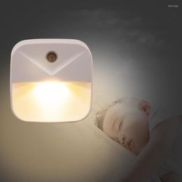 Gece Işıkları Kablosuz Işık Kontrol Sensörü LED AB US Fişi Bebek Çocuklar İçin Dusktan Şafaktan Şafak