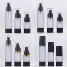 100pcs 30ml black frosting airless pump bottle Vacuum spray Bottle empty lotion cream container F1742