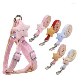 Dog Collars Miniature Leash Lattice Anti Slip Adjustable Cat Rope Cats Vest Chain Traction Small Harness Pet Supplies