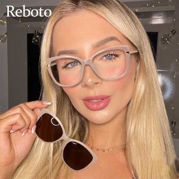 Sunglasses Frames Magnet Clip on Sunglasses Fashion Transparent Glasses Woman 2021 New Luxury Brand Anti Blue Light Glasses Frame Sunglasses UV400 T2201114