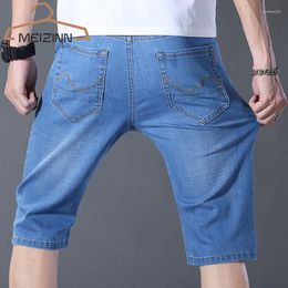 Men's Jeans Meizinn Large Size Clothing Business Denim Shorts Men 2022 Brand Summer Fashion Straight Classic Casual Pants