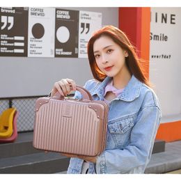 Suitcases 1416 Inches ABS Carry on Suitcase Travel Trolley Luggage Case Mini Cabin Suitcase Fashion Women Travelling Luggage 221114