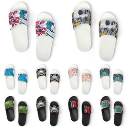 Custom Shoes PVC Slippers Men Women DIY Home Indoor Outdoor Sneakers Customized Beach Trainers Slip-on color12