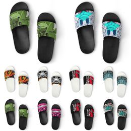 Custom Shoes PVC Slippers Men Women DIY Home Indoor Outdoor Sneakers Customized Beach Trainers Slip-on color144