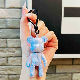 Keychains DIY Creative Doodle Toys Bear Keychains For Women Bag Car KeyRing Decorate Accessories Kids Girl Gift Handcarfts Doll Key Chain T220909 T220909