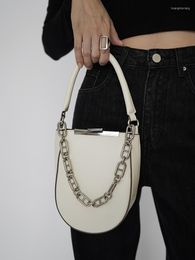 Evening Bags Casual Metal Handle Handbags Women Messenger Bag Brands Chain Shoulder Crossbody Ladies Women's Purses Bolsa Chic