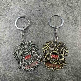 Keychains Fashion Punk Antique Key Ring Men British Rock Band Queen Keychain Holder Car Bag Chaveiro Key Chain Pendant Jewellery T220909