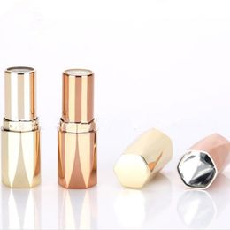 100pcs/lot Empty Lipstick Tube Bottle 12.1mm Gold Lipstick Container Elegant Lip Balm Tube Free Shipping