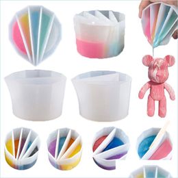 Baking Moulds Blend Colours Sile Mods Cup Mixed Colour Pigment Glue Mould Shunt Cups Diy Making Arts And Crafts Tools Home 7Fg Q2 Drop Dhikw