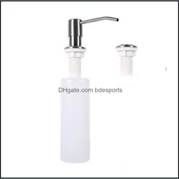 Liquid Soap Dispenser Plastic Pump Hand Sanitizer Bottles Empty 304 Stainless Steel Heads Makeup Bottle Pressed Liquid Soap Dispense Dh2Nq