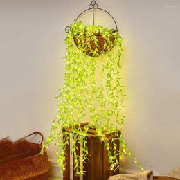 Strings 400 LED Artificial Plant Vine Hanging Fairy Garland Light With Basket Outdoor Fake Plants Ivy Leaves Branch