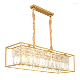 Pendant Lamps Modern Gold Metal Led Chandeliers Lighting Lustre Crystal Living Room Chandelier Light Bedroom Hanging Lamp Fixture