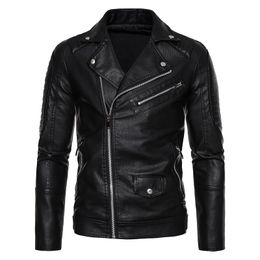 Men's Fur Faux Fur Black Leather Jackets for Men Jaqueta Masculina Quality PU Leather Jackets Coats Male Punk Style Moto Jackets Men Clothing 221114