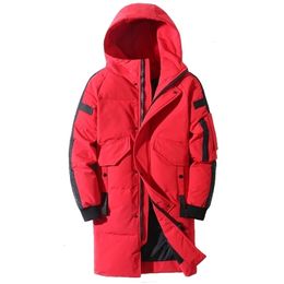Men's Down Parkas Winter Jacket Hooded Fashion Long Windproof Waterproof Thick Warm Coat 221114