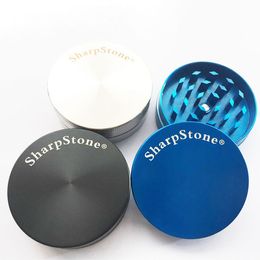 Wholesale Colorful Mini 50mm 2layer SharpStone herb grinder Travel Metal smoking tobacco grinders for dry herb