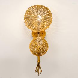 Wall Lamps Gold Leaf Nordic Lamp Vintage Sconce Lights For Home Decor Industrial Bathroom Bedroom Stairs Vanity Light Fixtures