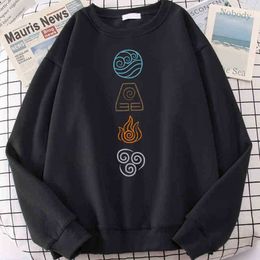 2023 New Man Hoodies Avatar The Last Airbender Print Fashion Sweatshirts Autumn Spring Loose Casual Pullover Homme Streetwear Y220702