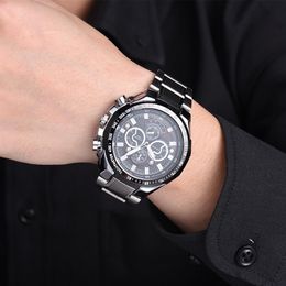 2020 Longbo Fashion Men Crystal Stainless Steel Analogue Quartz Wrist Watch Bracelet men watch stainless steel mesh wristwatch mens268N