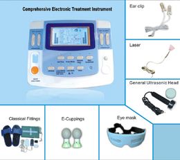 Full Body Massager Pulsed Electromagnetic Ultrasound Therapy Machine With Tens Ems Physiotherapy Equipment 7 Channels With Laser Myostimulator