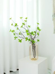 Decorative Flowers 110cm Artificial Trees Twigs Faux Plants Branches Liana With Green Leaves Rattan Kudo Trunk For Home Wedding Party Garden