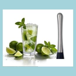 Bar Tools Stainless Steel Ice Cocktail Swizzle Stick Fruit Muddle Pestle Popsicle Sticks Crushed Hammer Bar Tools Wine Drop Delivery Dhiuy