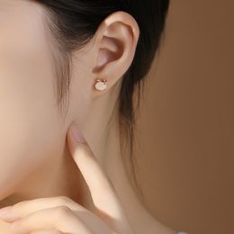 Party Favor Designer original design of this year's birthday sterling silver with natural Hetian jade rabbit earrings national tide Chinese style earrings