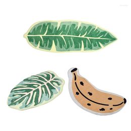 Carpets Cute Leaf Banana Shape Doormat For Kids Microfiber Absorbent Bathroom Kitchen Front Door Mats Carpet Floor Rug Non Slip Bath Mat