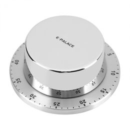 Kitchen Timers Stainless Steel with Magnetic Base Manual Mechanical Cooking Countdown Tools 221114