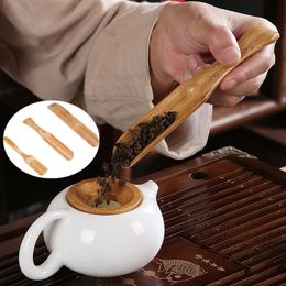 Retro Natural Wooden Tea Spoon Fishtail Shaped Tea Scoop Teaspoon Teas Shovel Home Teahouse Office Teaware Tool RRA508