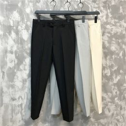Mens Pants Summer mens trousers casual pants thin and breathable Korean version of slim ninepoint classic brand 221115