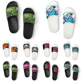 Custom Shoes PVC Slippers Men Women DIY Home Indoor Outdoor Sneakers Customised Beach Trainers Slip-on color162