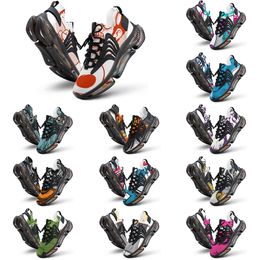 Elastic Running Shoes Custom Shoes Men Women DIY White Black Green Yellow Red Blue Mens Trainer Outdoor Sneakers Size 38-46 color37