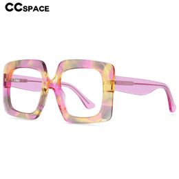 Sunglasses Frames 54324 Retro Oversized Square Acetate Big Frame Pattern Legs Glasses Frames Women Fashion Reading Glasses T2201114