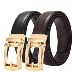 Belts Fashion Men's Casual Business Alloy Automatic Buckle Unique High Quality Luxury Designer Male Accessories 3.4cm