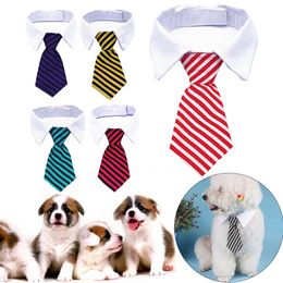 Dog Apparel 9 Colours Necktie For Small And Medium Grid Printed Pet Accessories Cat P o Props Tie Holiday Decoration Collar 221103