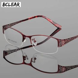 Sunglasses Frames BCLEAR 2021 New Arrival High-grade Metal Ultra-light Myopia Presbyopia Elegant Optical Frames for Women Prescription Eyeglasses T2201114