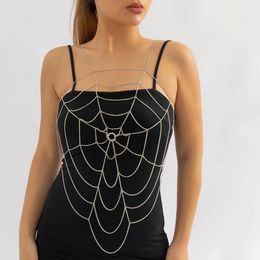 Belly Chains for Bikini Beach Dancing Party Show Net Cosplay Chest Necklace Fashion Waist Chain Dress Body Jewelry for Women Girls Wholesale Silver Color