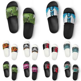 Custom Shoes PVC Slippers Men Women DIY Home Indoor Outdoor Sneakers Customised Beach Trainers Slip-on color186