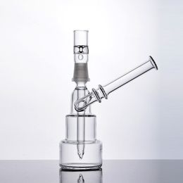 Hitman Glass Pipe Mini clássico clássico Brilliance Bolo Reciclador Tubos de água Downset Tubos de água BOG BONG COM 14,4 mM de junta masculina