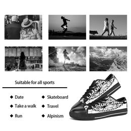 DIY Custom shoes Classic Canvas Skateboard casual Accept triple black customization UV printing low Cut mens womens sports sneakers waterproof size 38-45 COLOR249