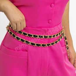 PU Leather Gold Color High Waist Belly Chains Belt Women Dress Fringe Coin Pendant Body Chain Jewelry Party Accessories
