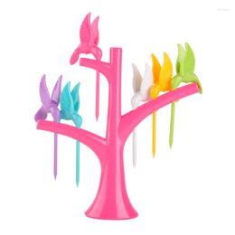 Dinnerware Sets Sell Tableware Fruit Fork Toothpick Set Birds On The Tree Creative Fashion Dinner Tool Kitchenware Tools