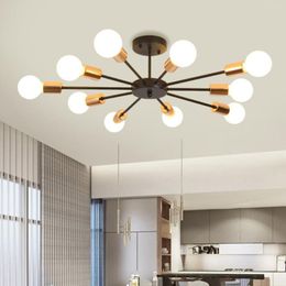 Chandeliers Ganeed Modern LED Chandelier Flush Mount Ceiling Light Interior Lamp Fixture For Kitchen Home Loft Living Dining Room Office