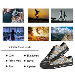 GAI Men Shoes Custom Sneakers Hand Paint Canvas Women Fashions Green Low Cut Breathable Walking Jogging Trainers